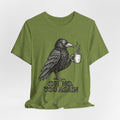 Oh No You Again Crow T-Shirt in Heather Mustard - funny crow wildlife graphic tee, Barely Outdoorsy