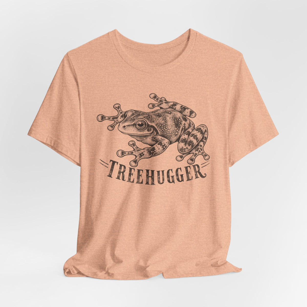 Treehugger Tree Frog T-Shirt in Heather Ice Blue - funny tree frog nature graphic tee, Barely Outdoorsy
