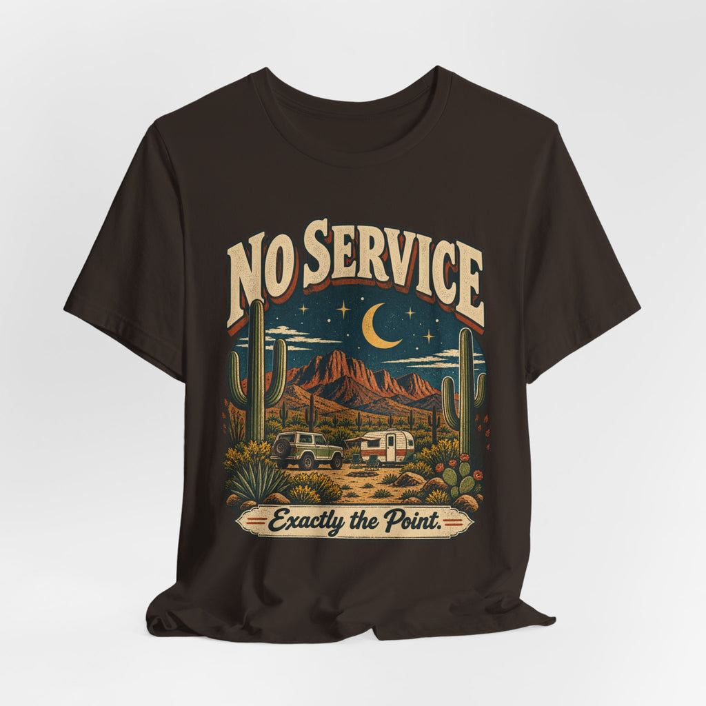 No Service Exactly the Point Tee in Navy - funny hiking no service shirt, Barely Outdoorsy Bella Canvas 3001