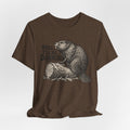 Well I'll Be Dammed Beaver T-Shirt in Storm - funny beaver dam pun graphic tee, Barely Outdoorsy