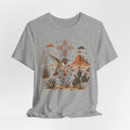 Desert Hummingbird Southwest Botanical T-Shirt in Heather Peach - botanical hummingbird desert earth tones tee, Barely Outdoorsy