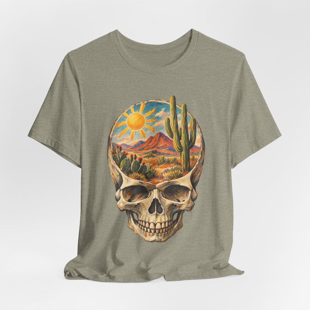 Desert State of Mind Skull T-Shirt in Natural - dark Southwest desert skull state of mind graphic tee, Barely Outdoorsy