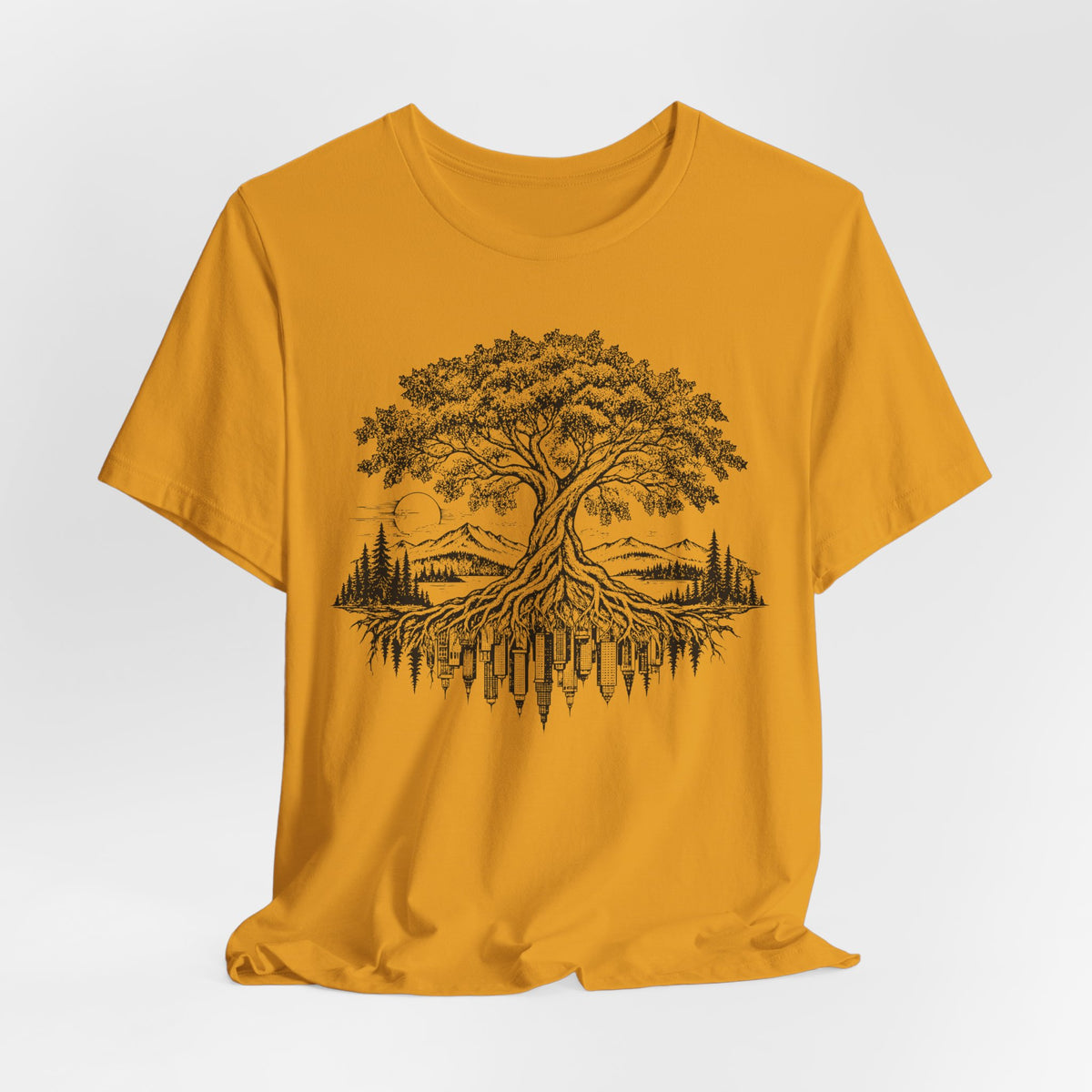 Urban Roots Tree T-Shirt in Mauve - botanical urban roots tree graphic tee, Barely Outdoorsy