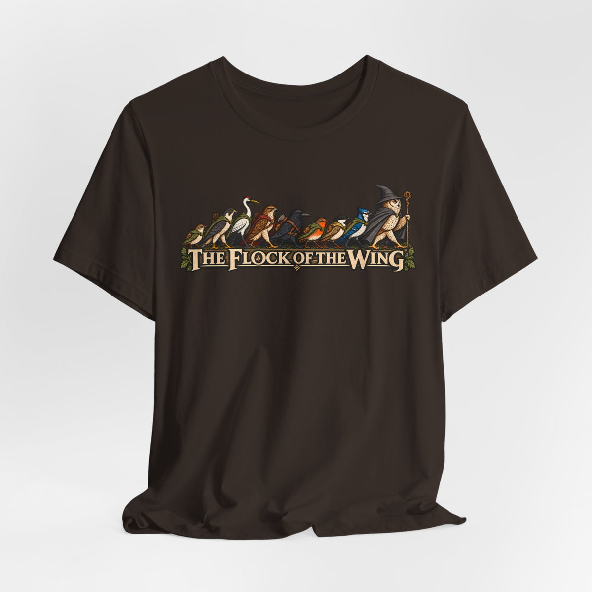 The Flock of the Wing Tee in Mauve - starling flock murmuration shirt, Barely Outdoorsy Bella Canvas 3001