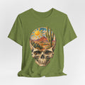 Desert State of Mind Skull T-Shirt in Black Heather - dark Southwest desert skull state of mind graphic tee, Barely Outdoorsy