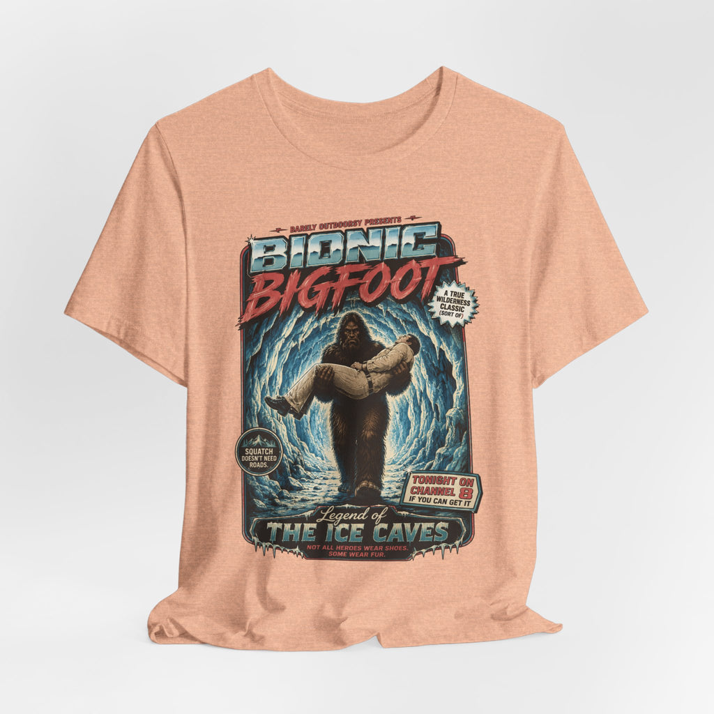 Bionic Bigfoot Legend of the Ice Caves Retro T-Shirt