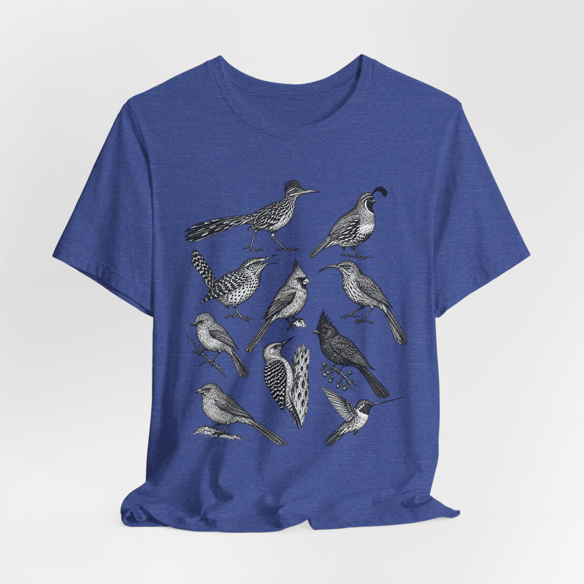 Desert Birds Field Guide Tee in Mauve - vintage naturalist desert birds shirt, Barely Outdoorsy Bella Canvas