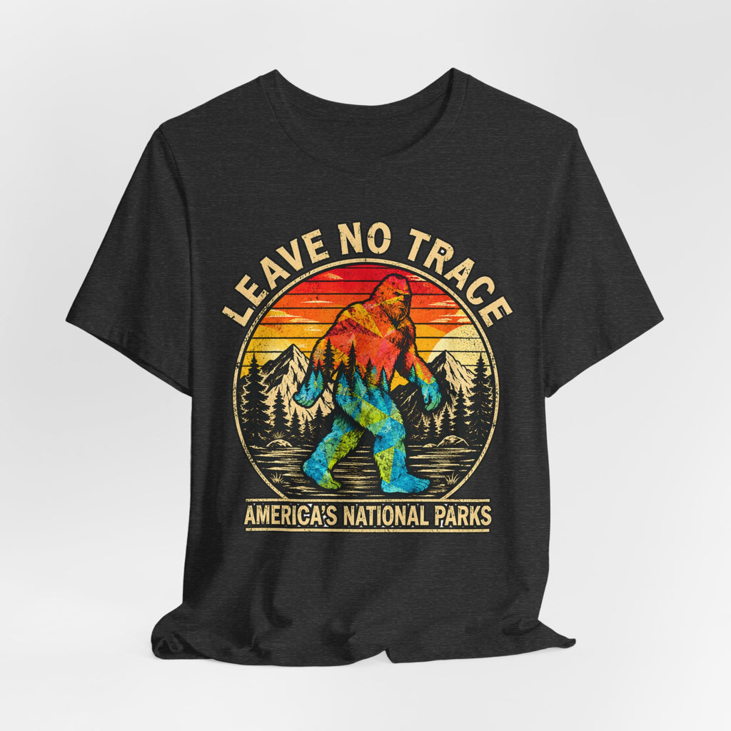 Leave No Trace Bigfoot T-Shirt in Mauve - funny Bigfoot leave no trace graphic tee, Barely Outdoorsy