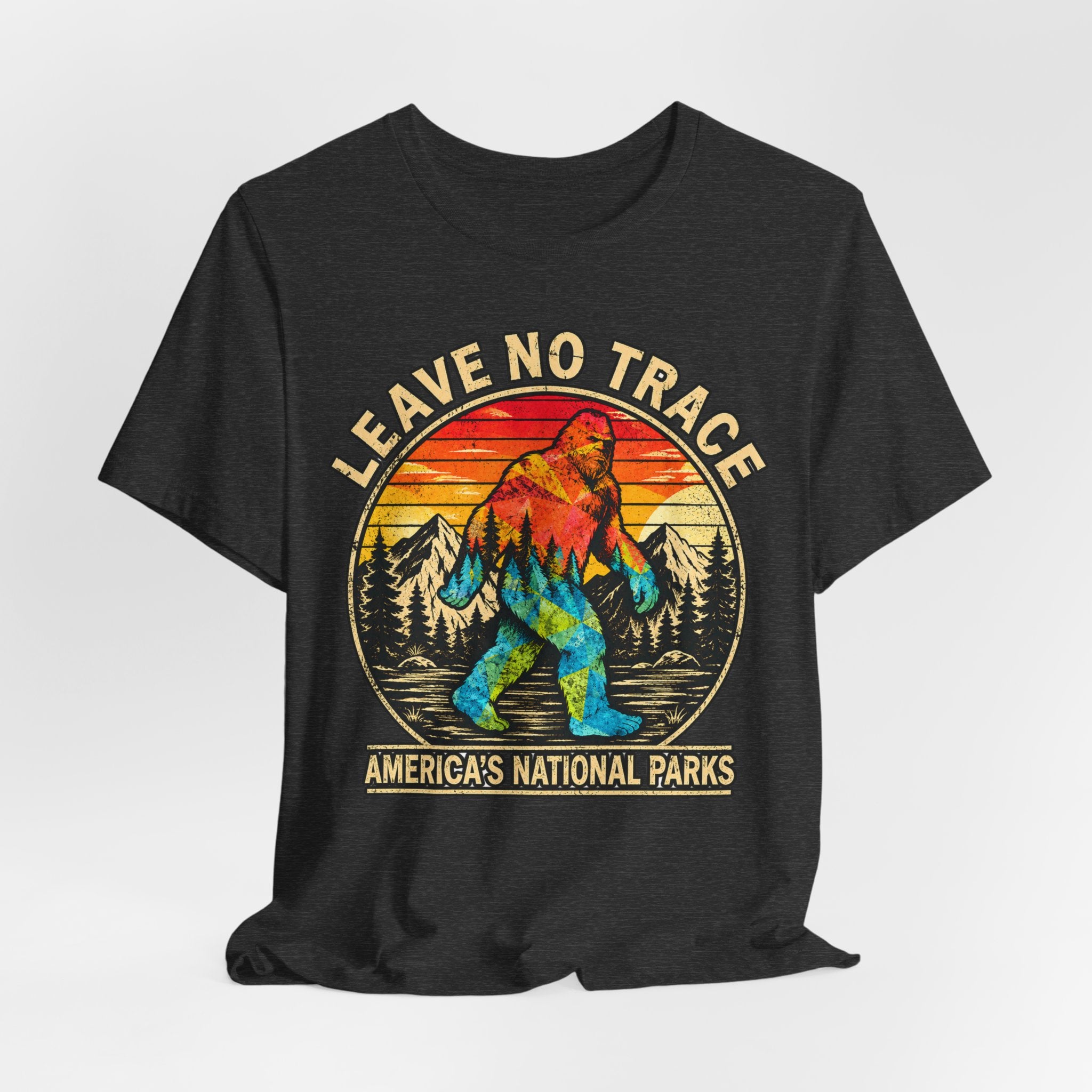 Leave No Trace Bigfoot T-Shirt in Mauve - funny Bigfoot leave no trace graphic tee, Barely Outdoorsy