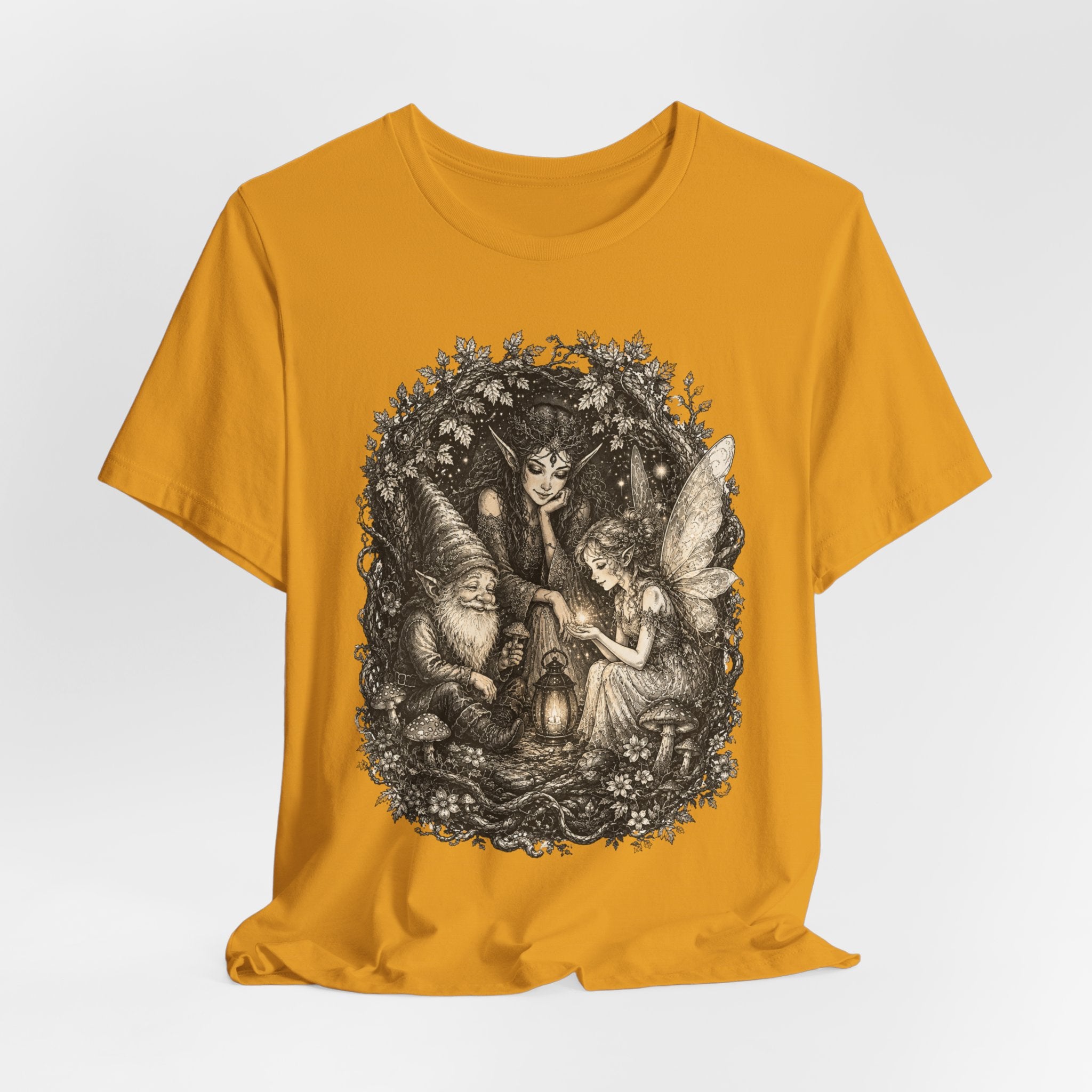 Woodland Gathering Tee in Heather True Royal - woodland creatures moonlit gathering graphic shirt, Barely Outdoorsy