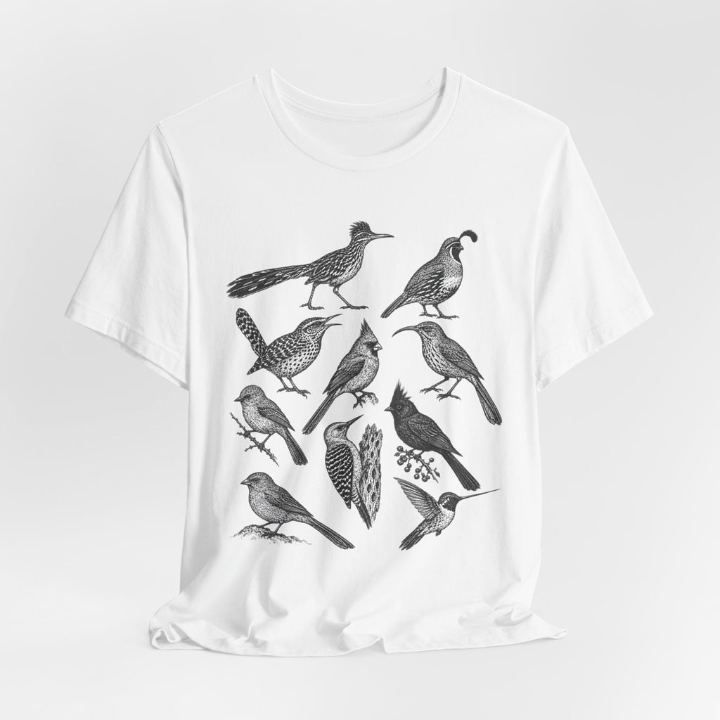 Desert Birds Field Guide T-Shirt in Heather Ice Blue - vintage desert birds wildlife graphic tee, Barely Outdoorsy