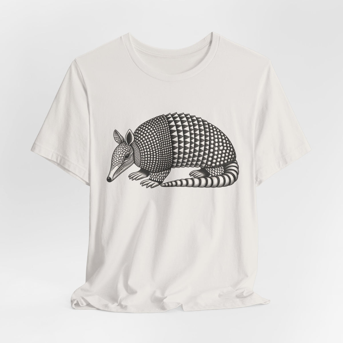 Nine-Banded Armadillo Fine Line Tee in Vintage White - fine line armadillo naturalist shirt, Barely Outdoorsy