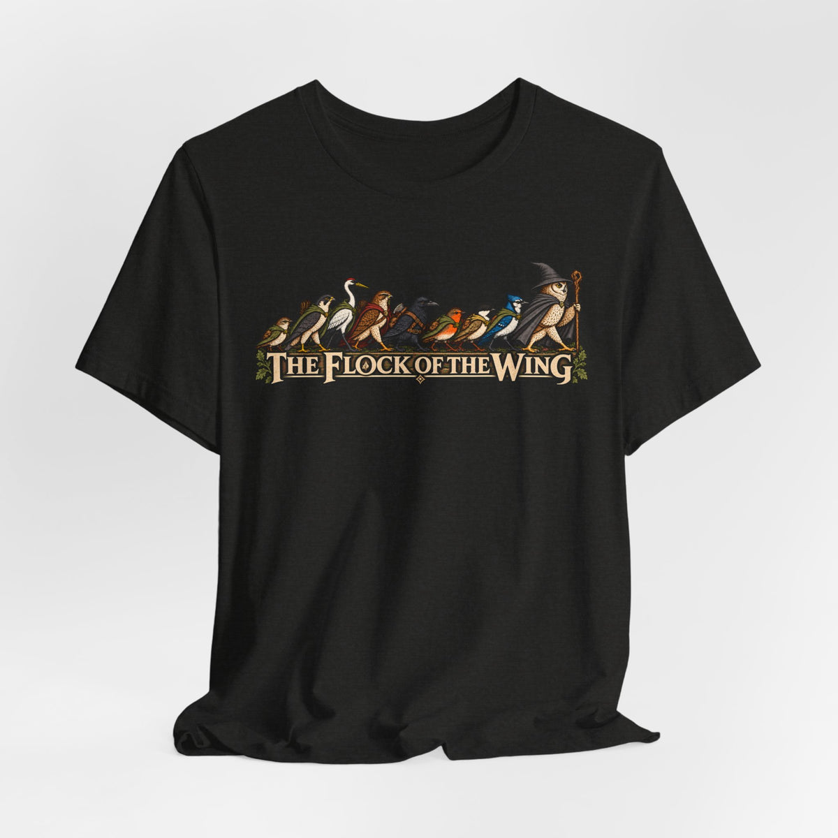 The Flock of the Wing T-Shirt in Brown - murmuration starling flock graphic tee, Barely Outdoorsy