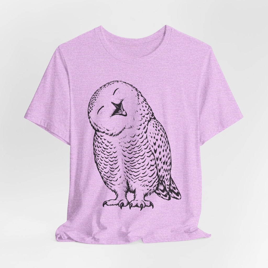 Owl Fine Line T-Shirt in Heather Peach - vintage fine line owl graphic tee, Barely Outdoorsy