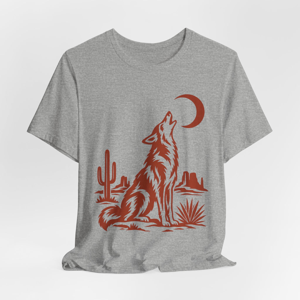 Coyote Moon Silhouette Tee in Navy - coyote moon silhouette shirt, Barely Outdoorsy Bella Canvas 3001