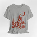 Coyote Moon Silhouette Tee in Navy - coyote moon silhouette shirt, Barely Outdoorsy Bella Canvas 3001