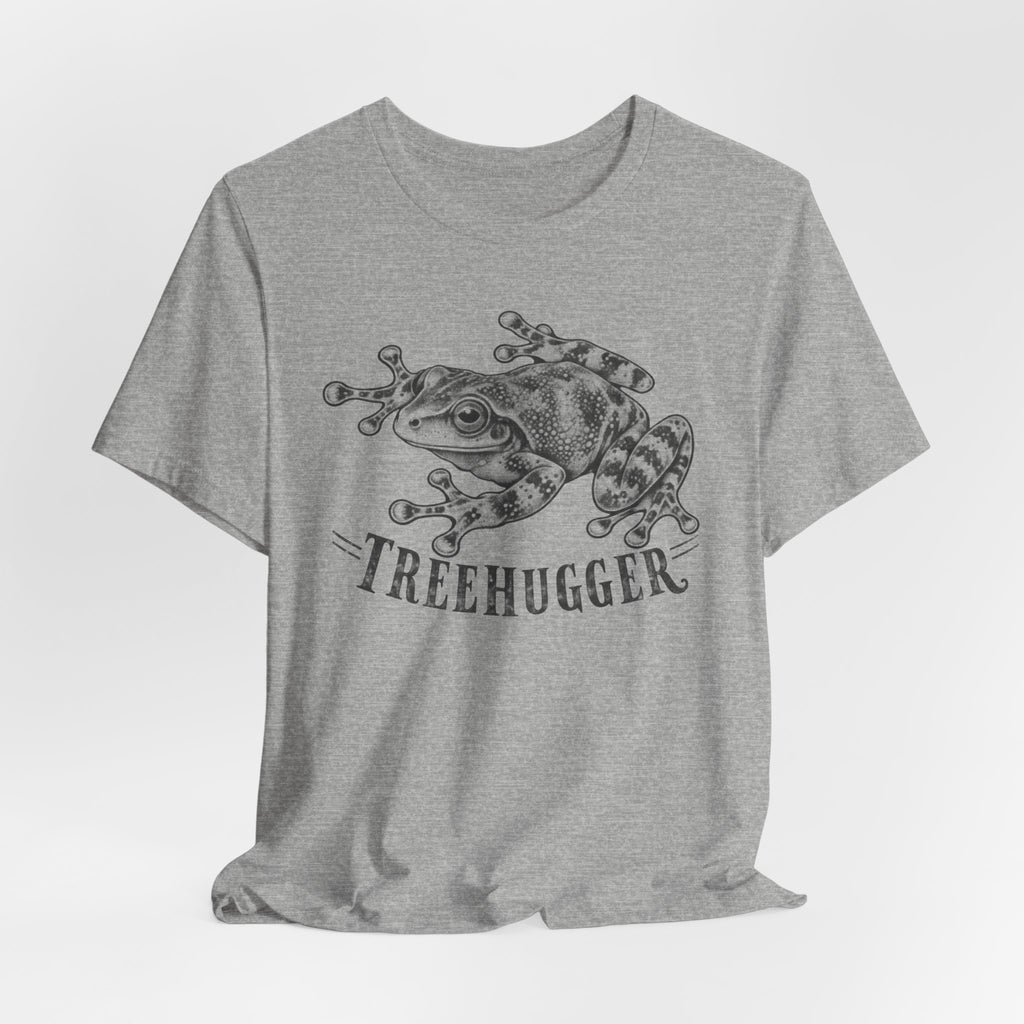 Treehugger Tree Frog T-Shirt in Heather Prism Lilac - funny tree frog graphic tee, Barely Outdoorsy