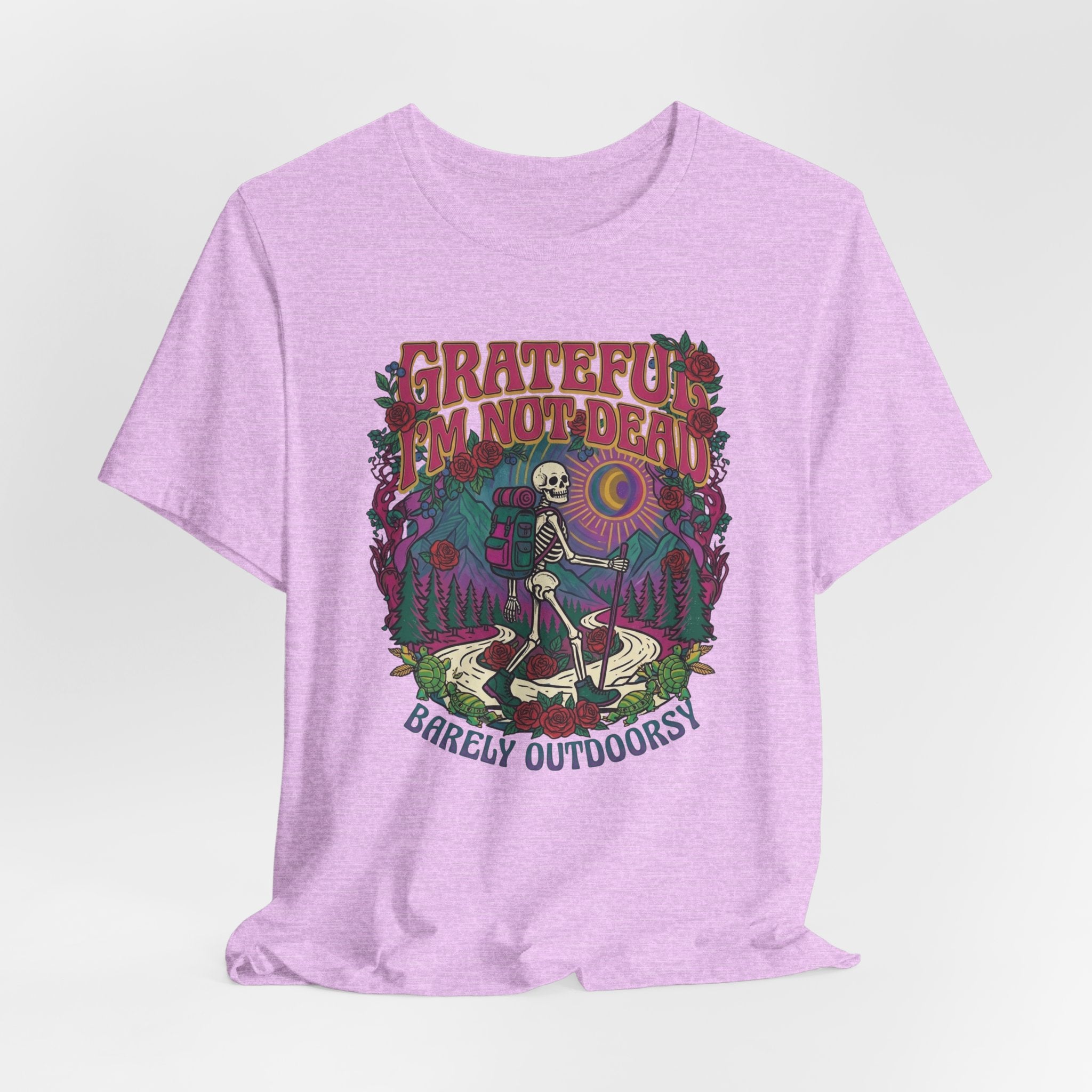 Funny hiking skeleton shirt gift for hikers Grateful Dead fans