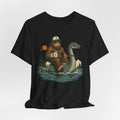 Bigfoot Riding Loch Ness Monster T-Shirt